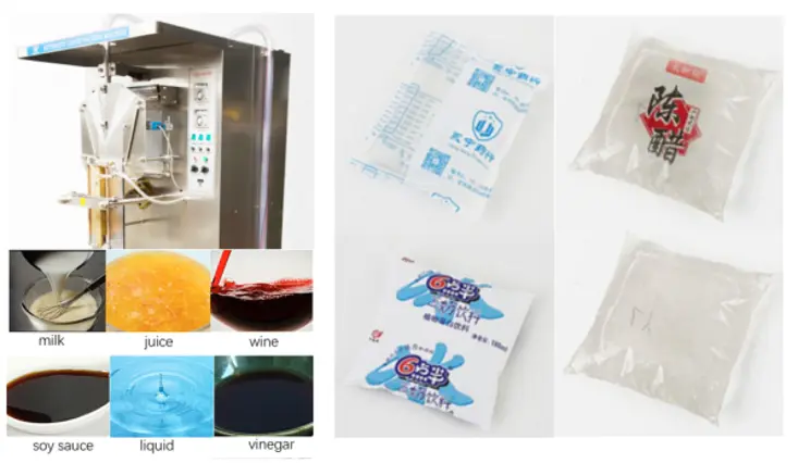 Application of liquid pouch packing machine for juices