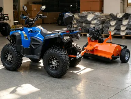 atv with lawn mower atv with lawn mower