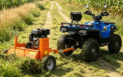 atv with lawn mower atv with lawn mower