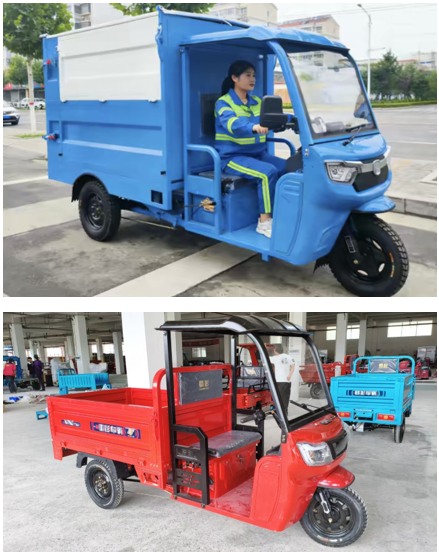 electric garbage tricycle with stainless steel container