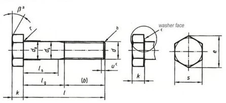 perno hexagonal de 3/8 tabla