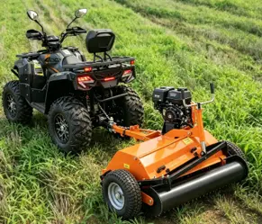 tow behind flail mower atv 